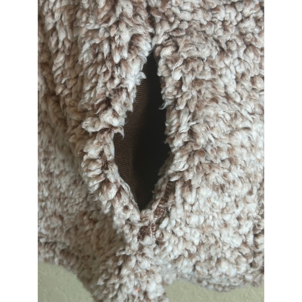 Nordic Fleece Pullover Women Large Brown Sherpa Quarter Zip - Picture 5 of 7